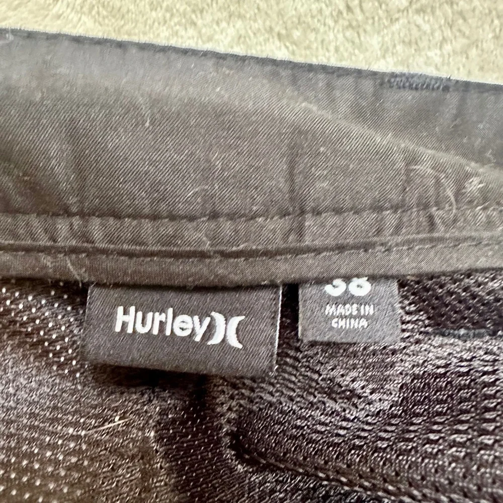 Hurley Phantom Hybrid Shorts Size 38 Gray Herringbone Chino Walk Board Shorts‎